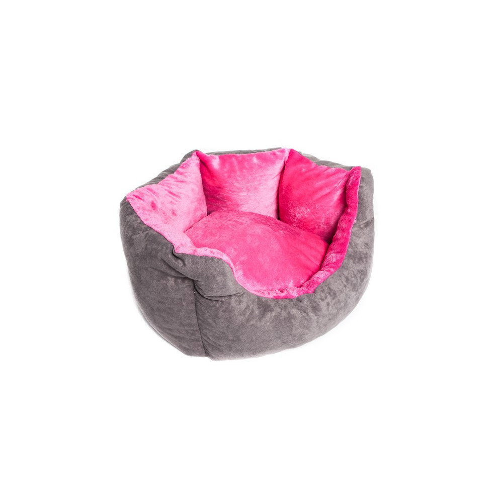 Bimbay Legowisko Owal Silikon r.1 - 46x30cm szary-róż