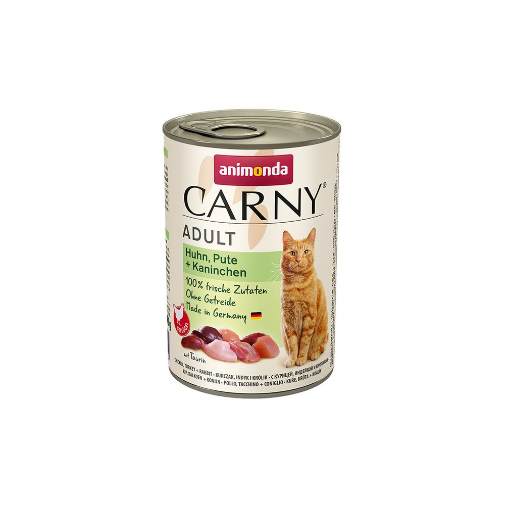 Animonda Carny Adult Kurczak, Indyk + Królik puszka 400g