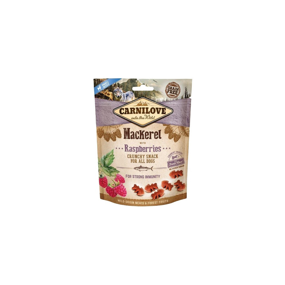 Carnilove Dog Snack Fresh Crunchy Mackerel+Raspberries 200g