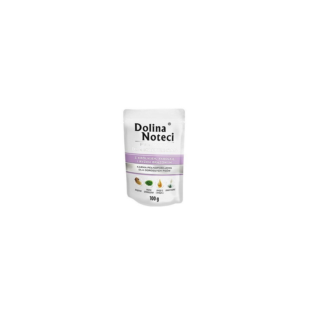 Dolina Noteci Premium Pies Królik, fasolka i ryż brązowy saszetka 100g