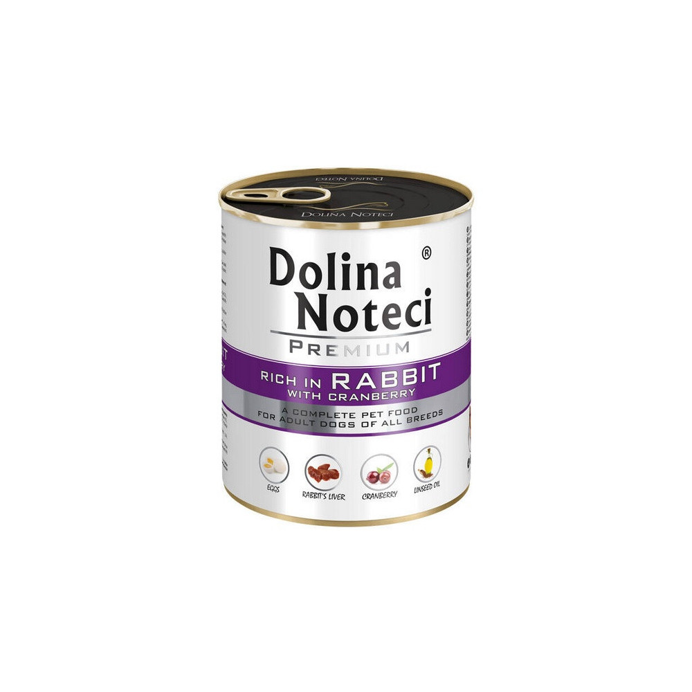Dolina Noteci Premium Pies Królik i żurawina puszka 800g