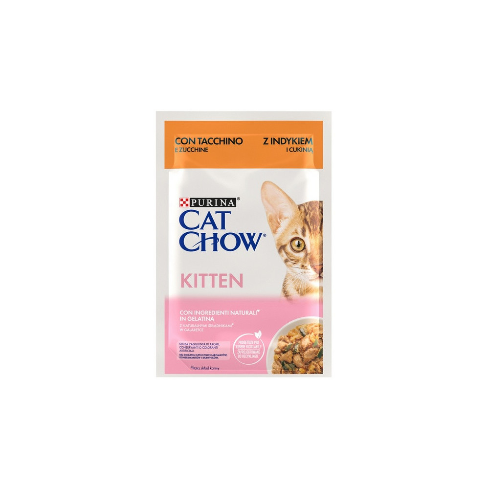 Purina Cat Chow Kitten Indyk i cukinia saszetka 85g