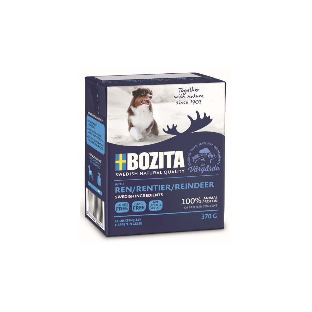 Bozita Dog Tetra Recart z reniferem w galaretce kartonik 370g