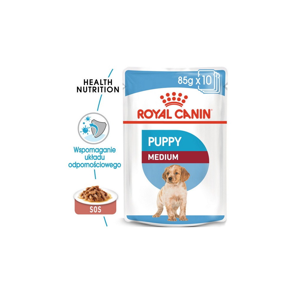 Royal Canin Medium Puppy karma mokra w sosie dla szczeniąt, od 2 do 12 miesiąca, ras średnich 140g