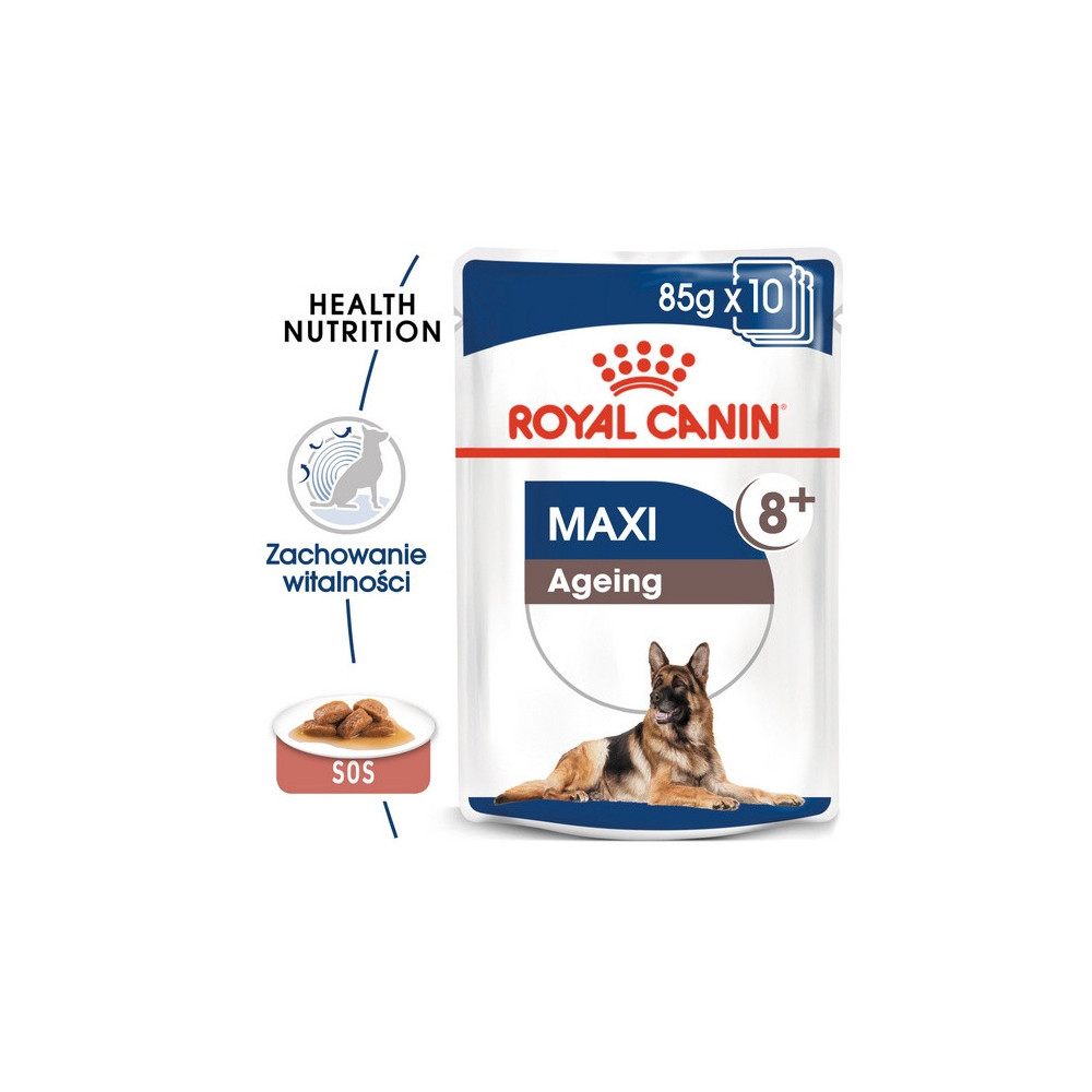 Royal Canin Maxi Ageing 8+ karma mokra w sosie dla psów dojrzałych, po 8 roku życia, ras dużych saszetka 140g