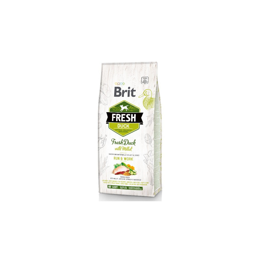 Brit Fresh Dog Adult Active Duck & Millet 12kg