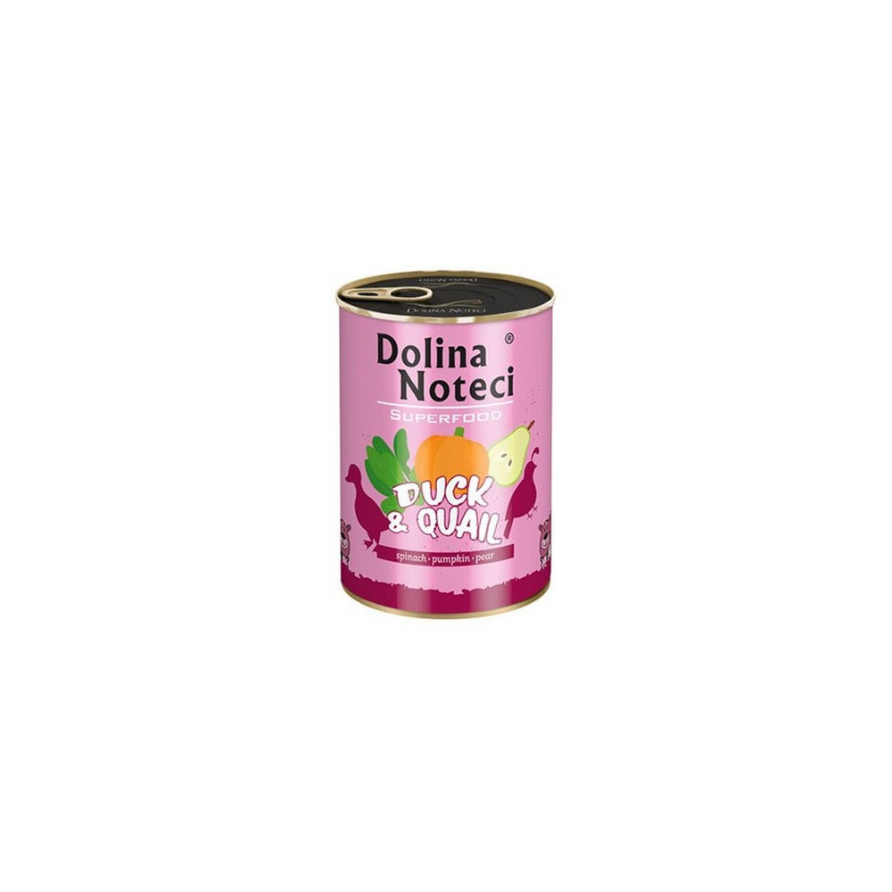 Dolina Noteci Superfood Pies Kaczka i przepiórka puszka 400g
