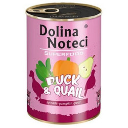 Dolina Noteci Superfood Pies Kaczka i przepiórka puszka 400g