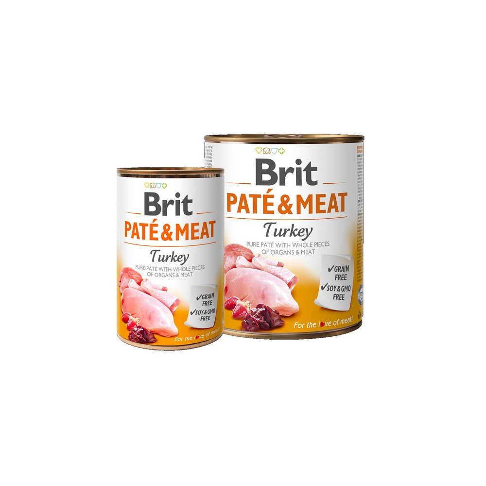 Brit Pate & Meat Dog Turkey puszka 800g