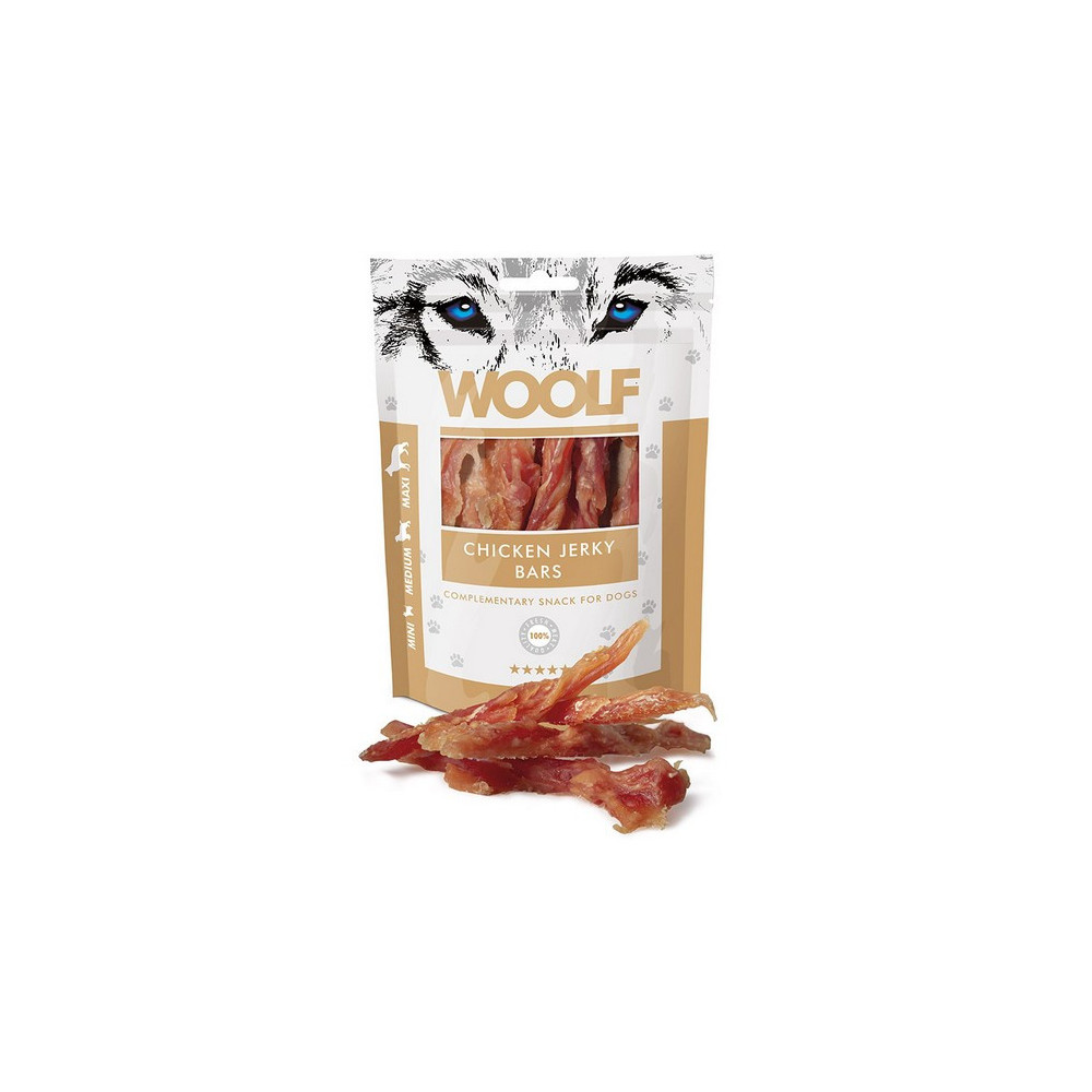 Woolf Chicken Jerky Bars 100g
