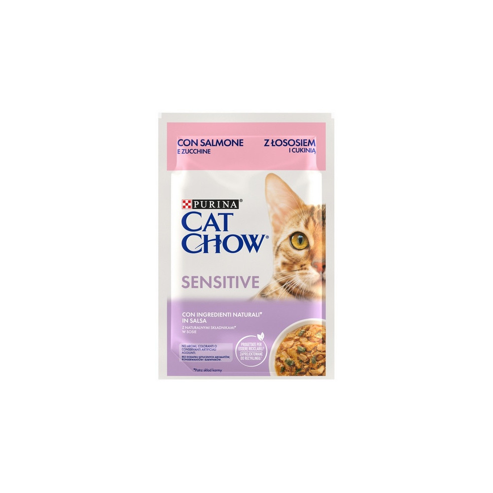 Purina Cat Chow Sensitive Łosoś saszetka 85g