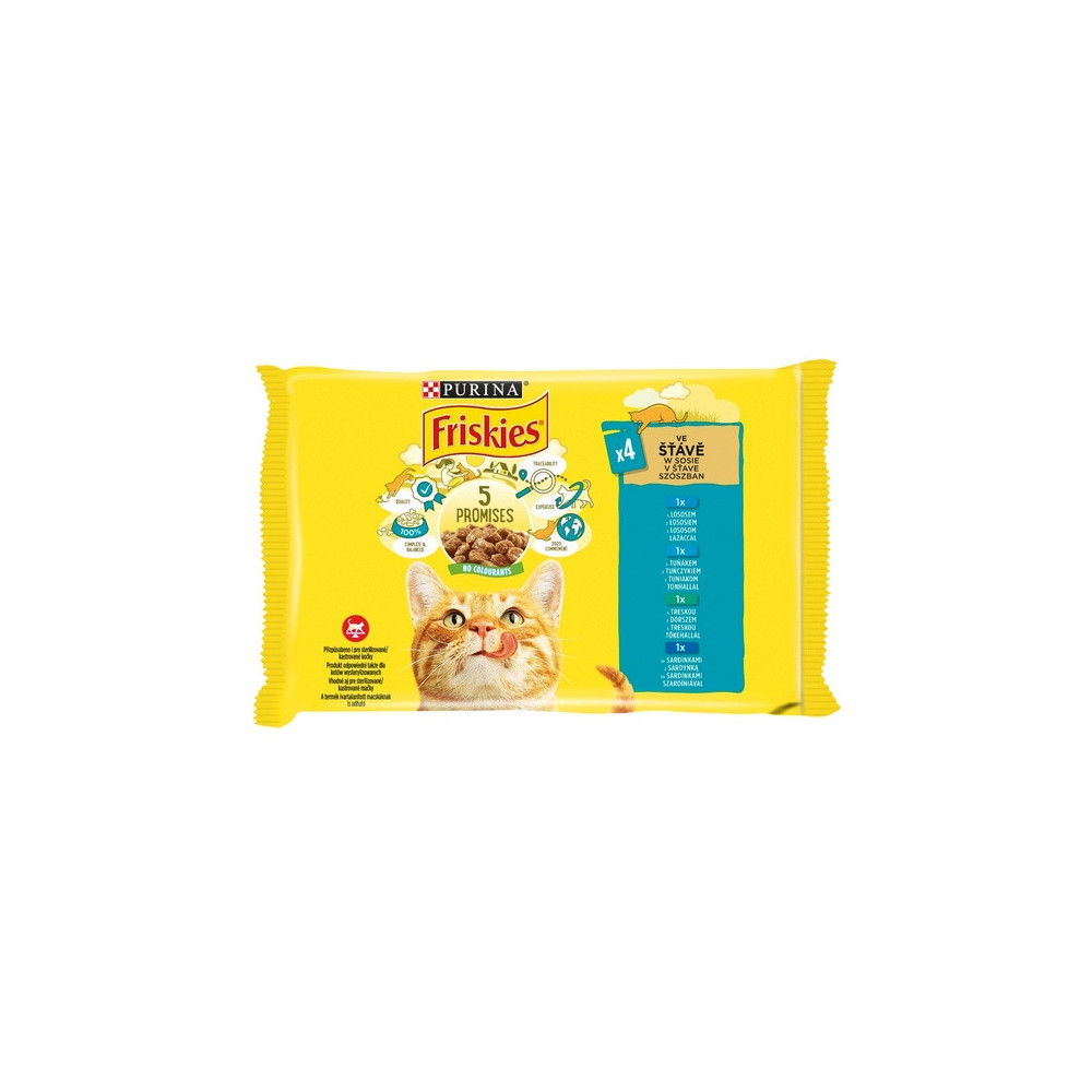 Friskies Mix Rybny w sosie saszetki 4x85g