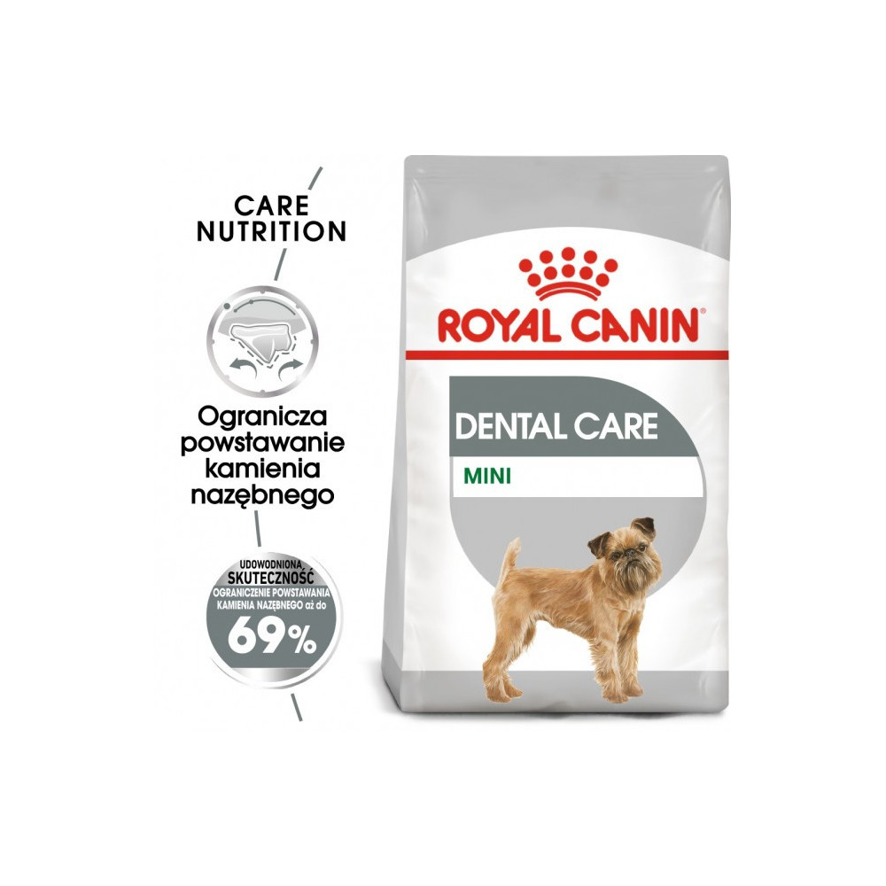 Royal Canin Mini Dental Care karma sucha dla psów dorosłych, ras małych, redukująca powstawanie kamienia nazębnego 1kg
