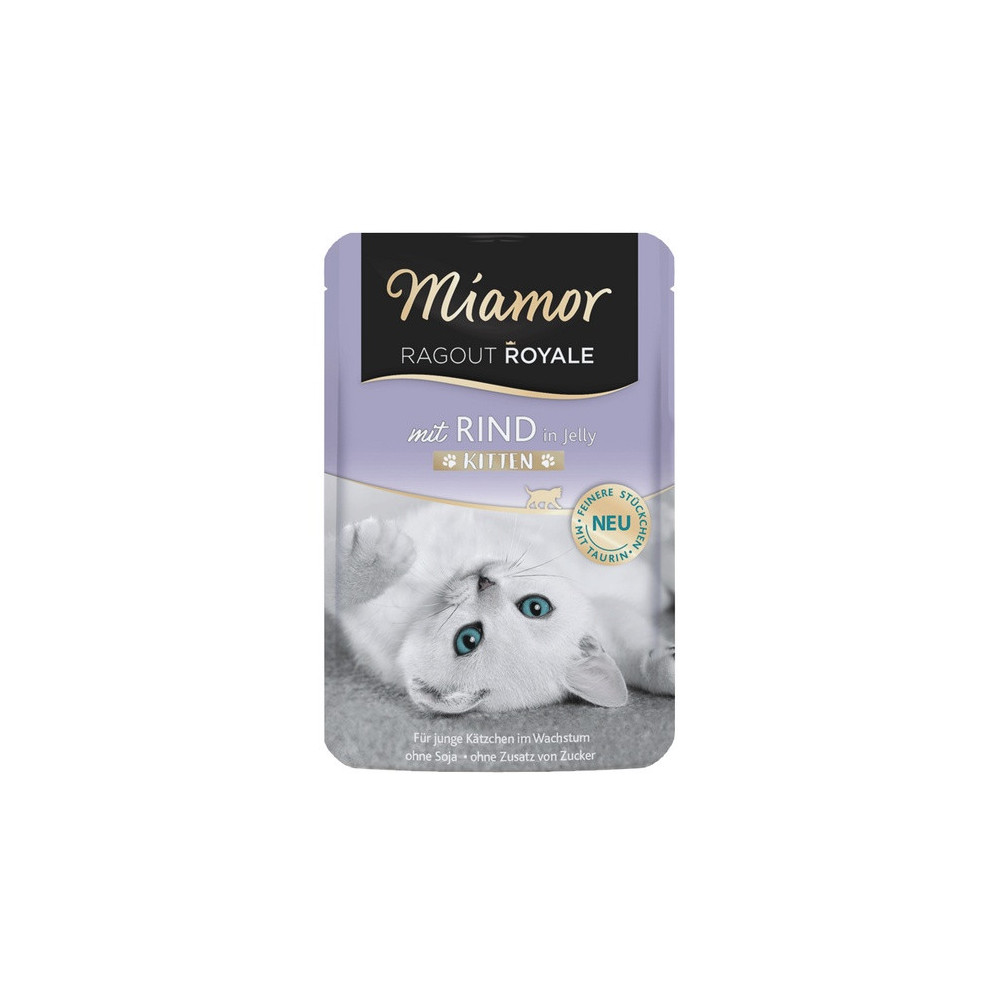 Miamor Ragout Royale Kitten z Wołowiną w galaretce saszetka 100g