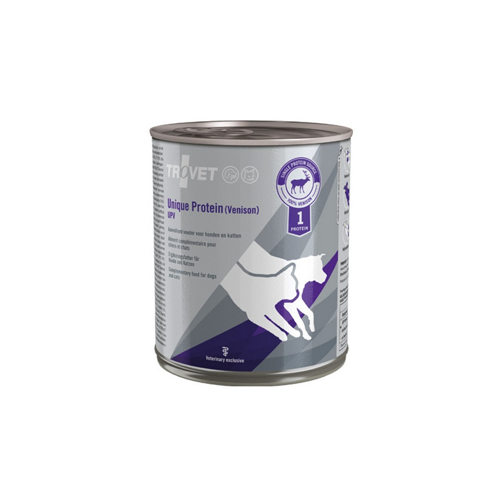 Trovet Unique Protein UPV Dziczyzna dla psa i kota puszka 800g