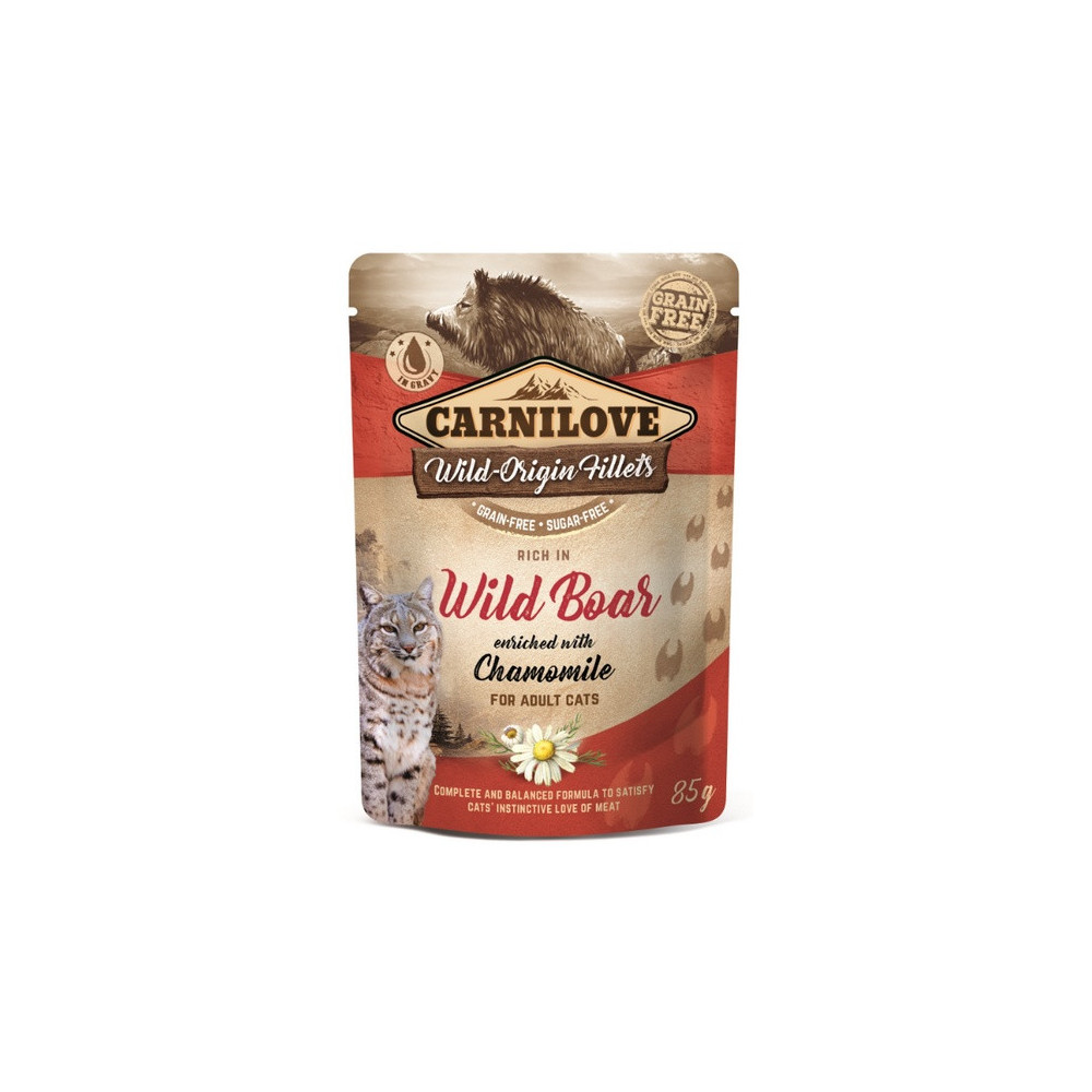 Carnilove Cat Wild Boar & Chamomile - dzik i rumianek saszetka 85g
