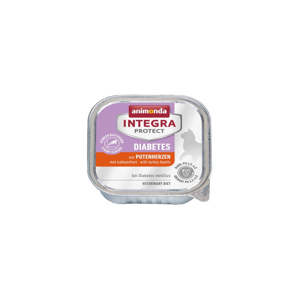 Animonda Integra Protect Diabetes dla kota - z sercami indyka tacka 100g