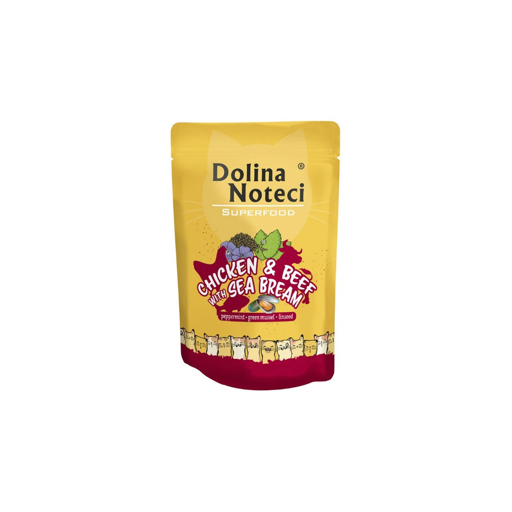 Dolina Noteci Superfood Kot Kurczak, wołowina i dorada saszetka 85g