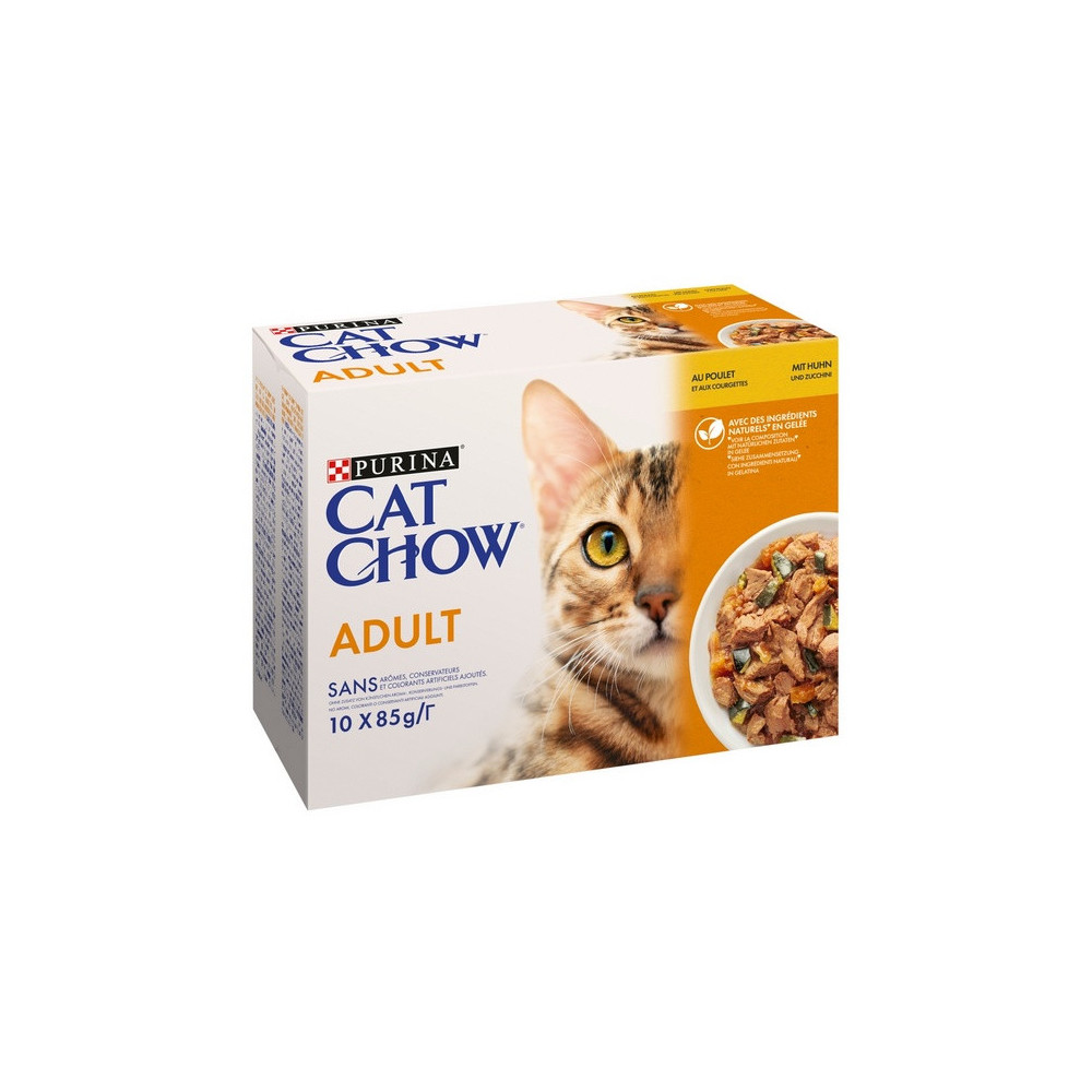 Purina Cat Chow Kurczak i cukinia saszetki 10x85g