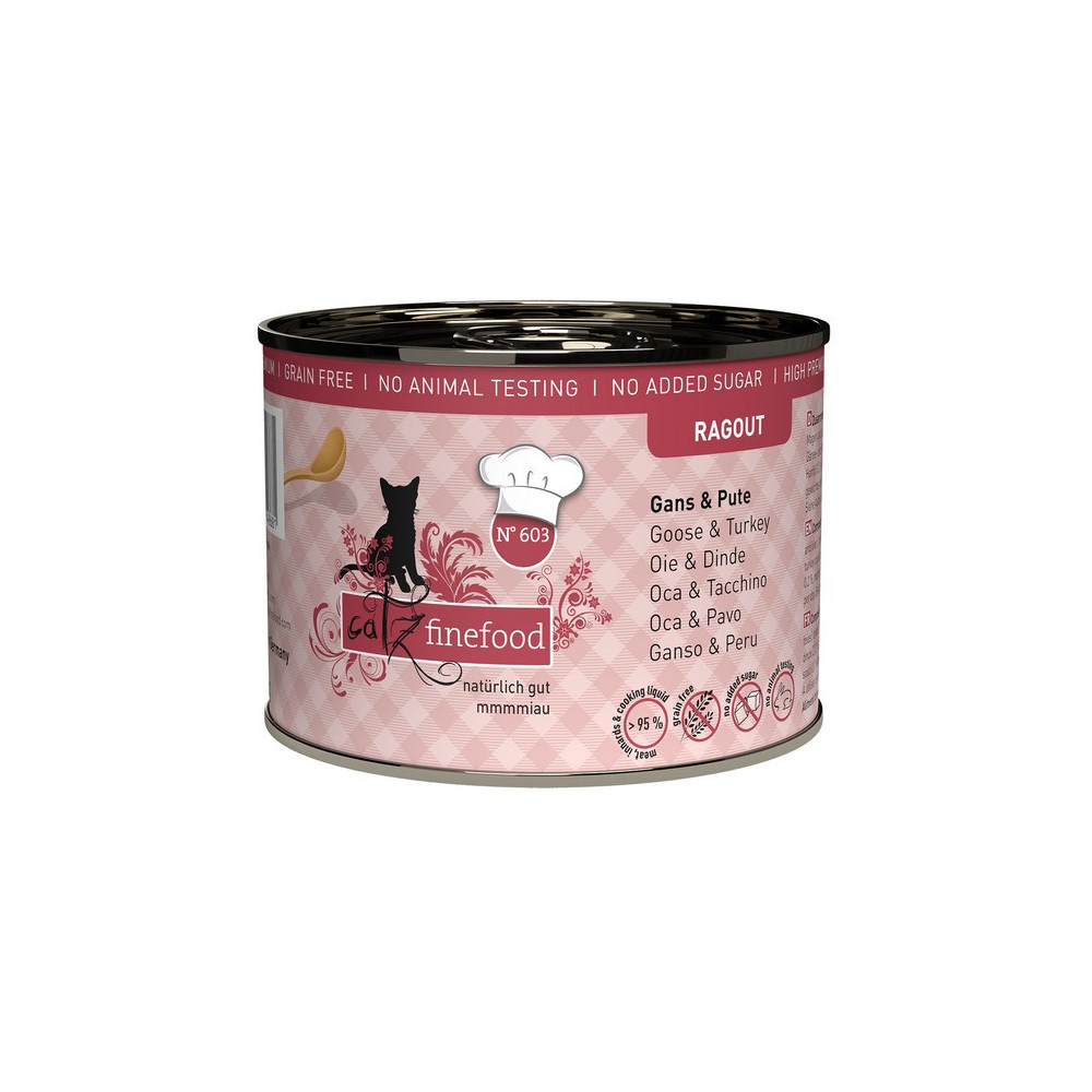 Catz Finefood Ragout N.603 Gęś i Indyk puszka 190g