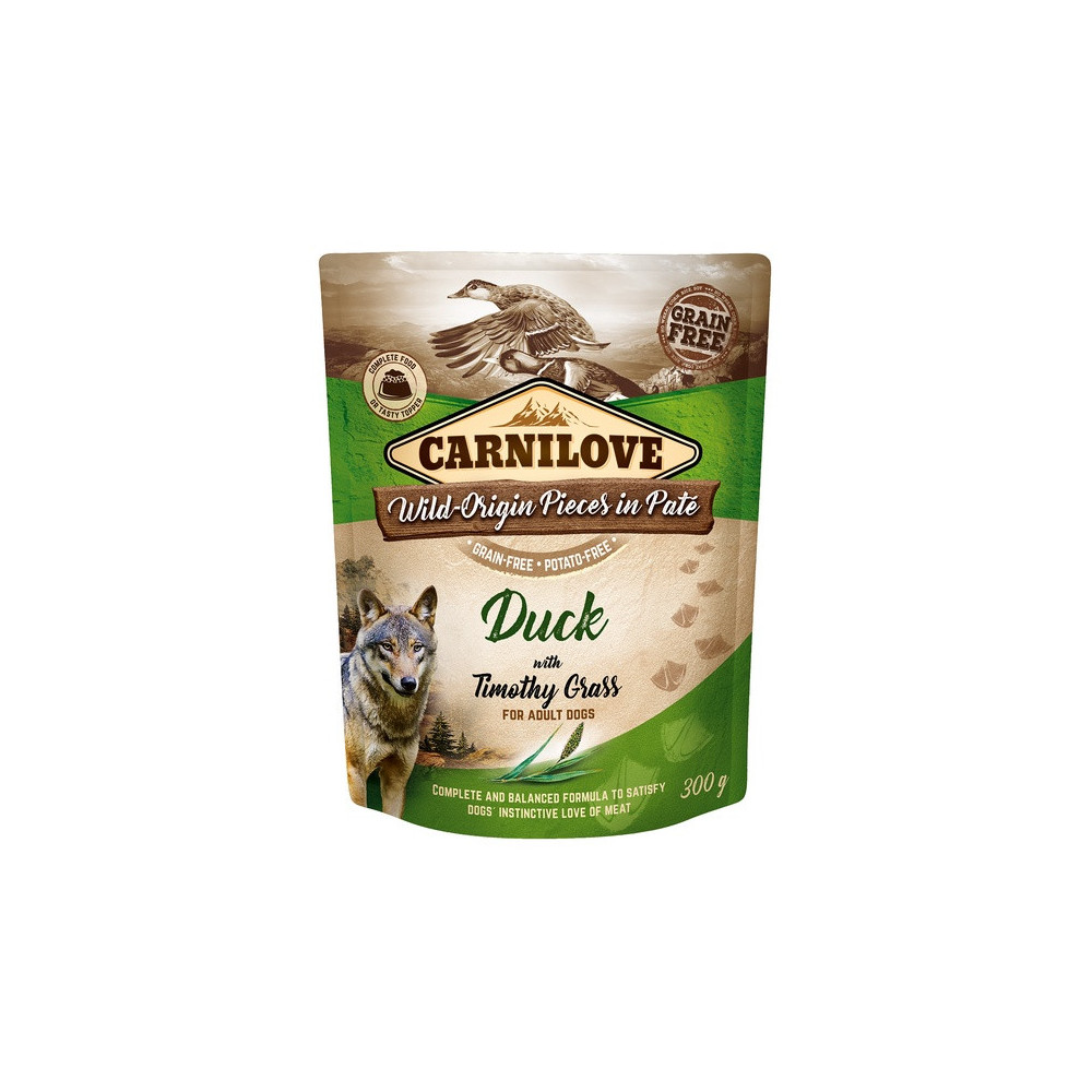 Carnilove Dog Duck & Timothy Grass - kaczka i tymotka łąkowa saszetka 300g