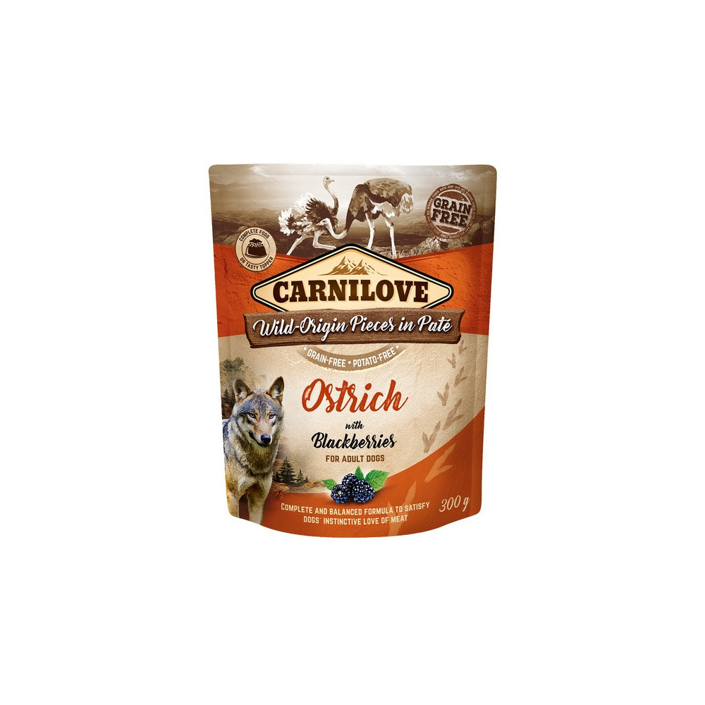 Carnilove Dog Ostrich & Blackberries - struś i jeżyny saszetka 300g