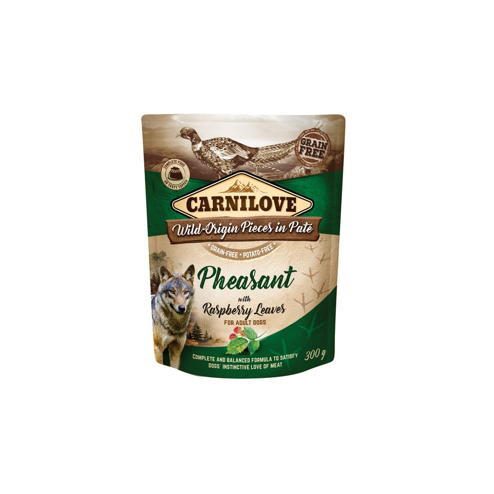 Carnilove Dog Pheasant & Raspberry Leaves - bażant i liście maliny saszetka 300g