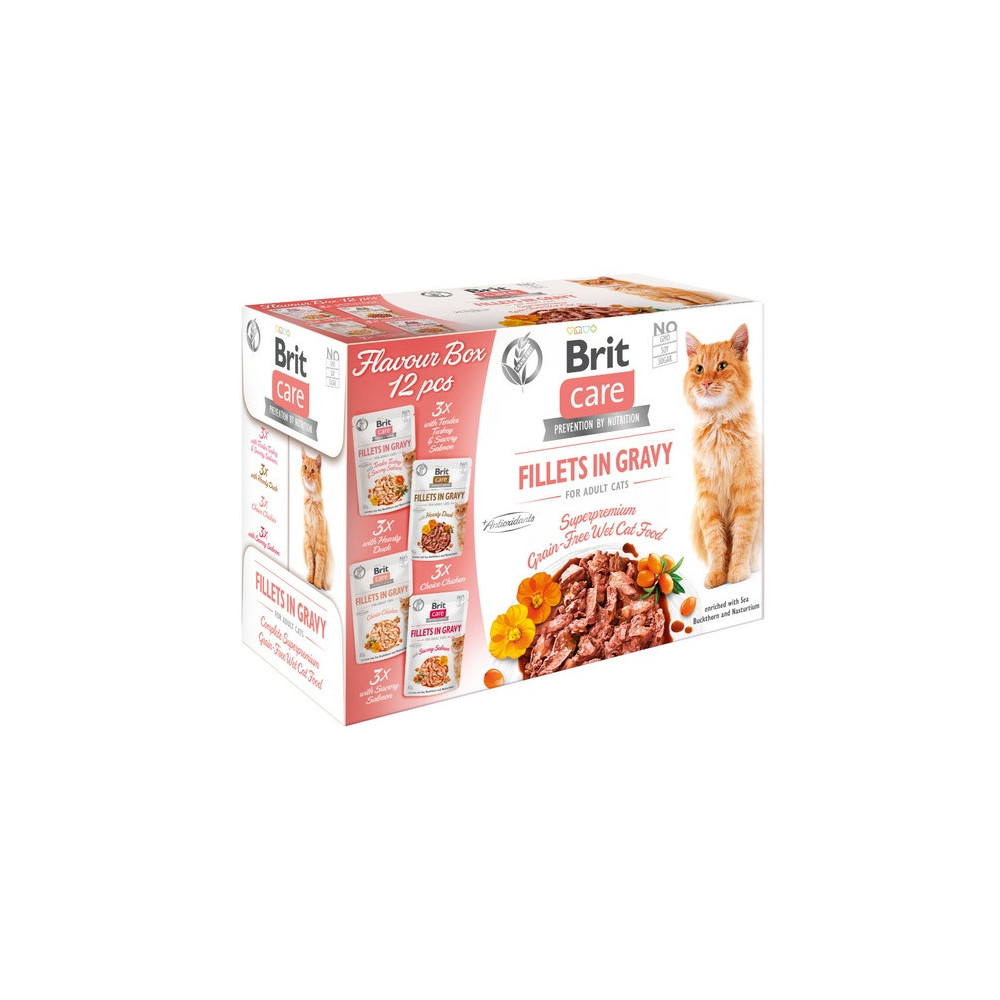 Brit Care Cat Fillets In Gravy Flavour Box saszetki 12x85g