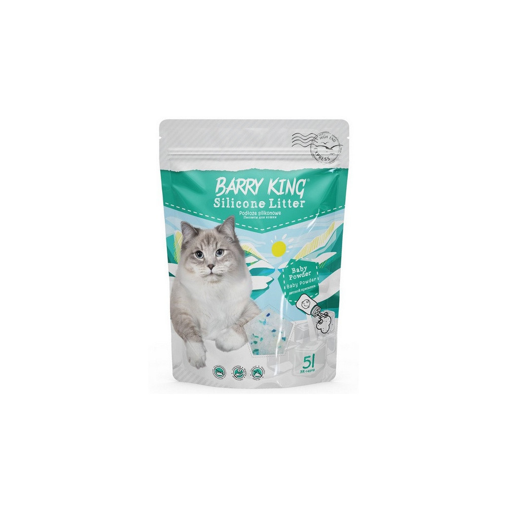 Barry King Podłoże silikonowe dla kota Baby Powder 5L [BK-14509]
