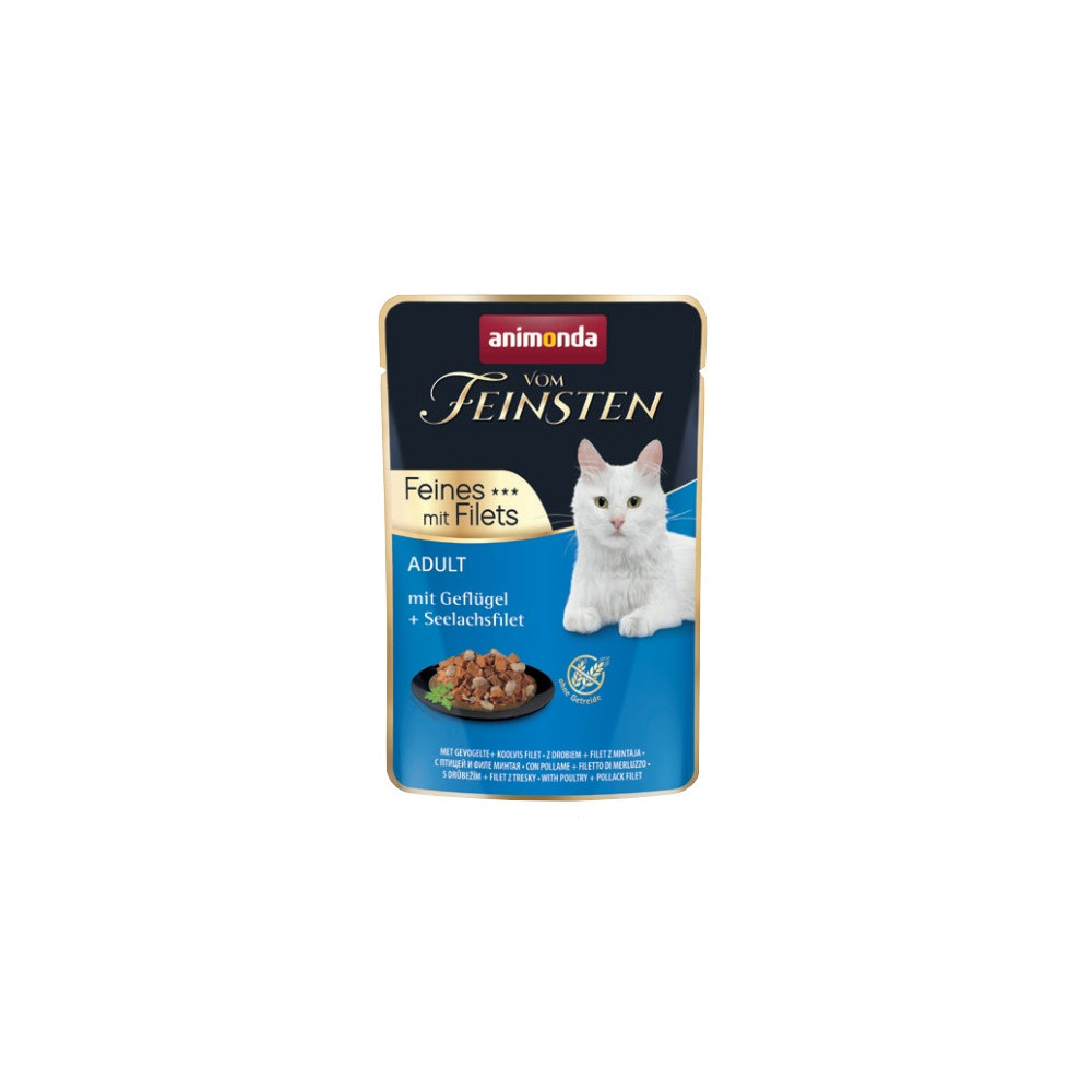 Animonda vom Feinsten Cat Adult Drób + filet z mintaja saszetka 85g