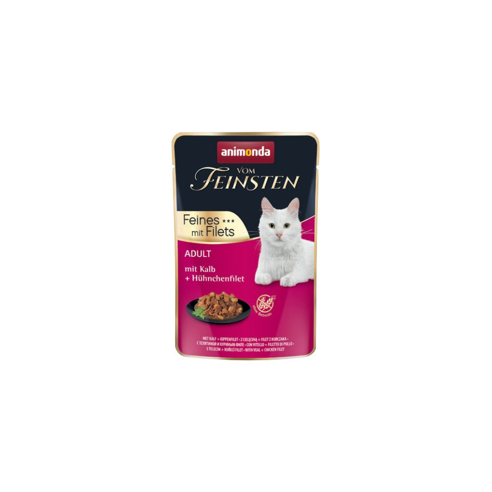 Animonda vom Feinsten Cat Adult Cielęcina + filet z kurczaka saszetka 85g