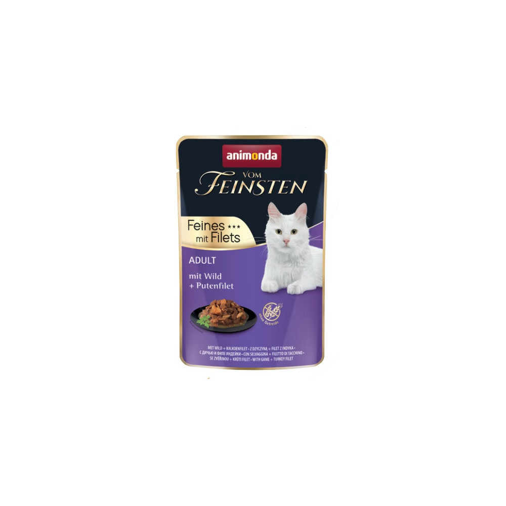 Animonda vom Feinsten Cat Adult Dziczyzna + filet z indyka saszetka 85g