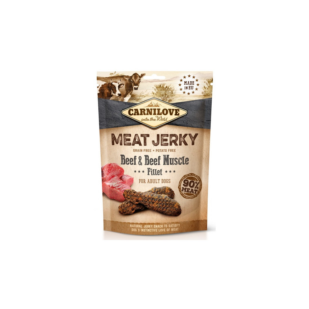 Carnilove Dog Jerky Beef & Beef Fillet - wołowina i filet wołowy 100g