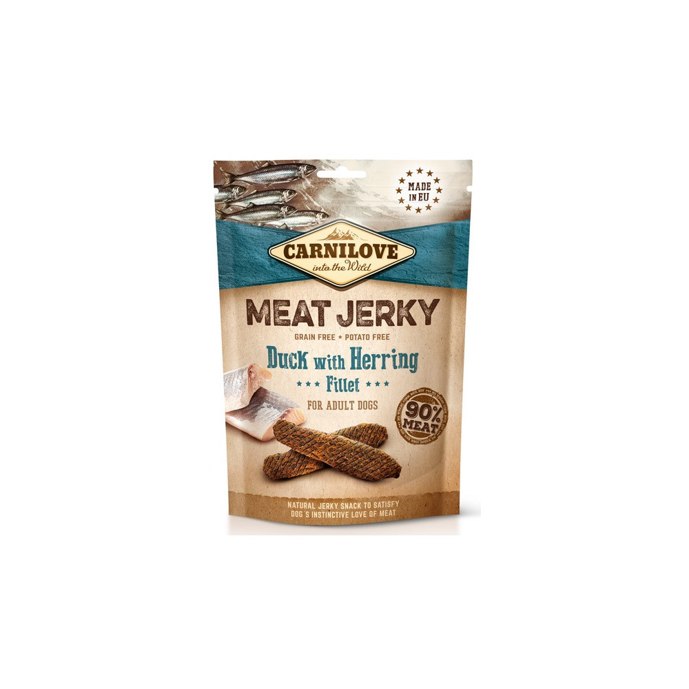 Carnilove Dog Jerky Duck & Herring Fillet - kaczka i filet ze śledzia 100g