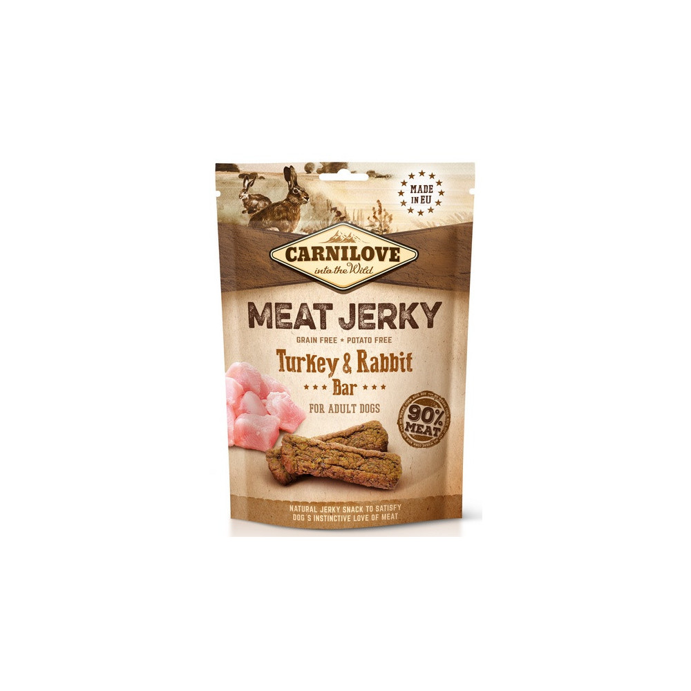 Carnilove Dog Jerky Turkey & Rabbit Bar - indyk i królik 100g