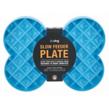 SloDog Slow Feeder Plate Miska spowalniająca duża kość turkusowa