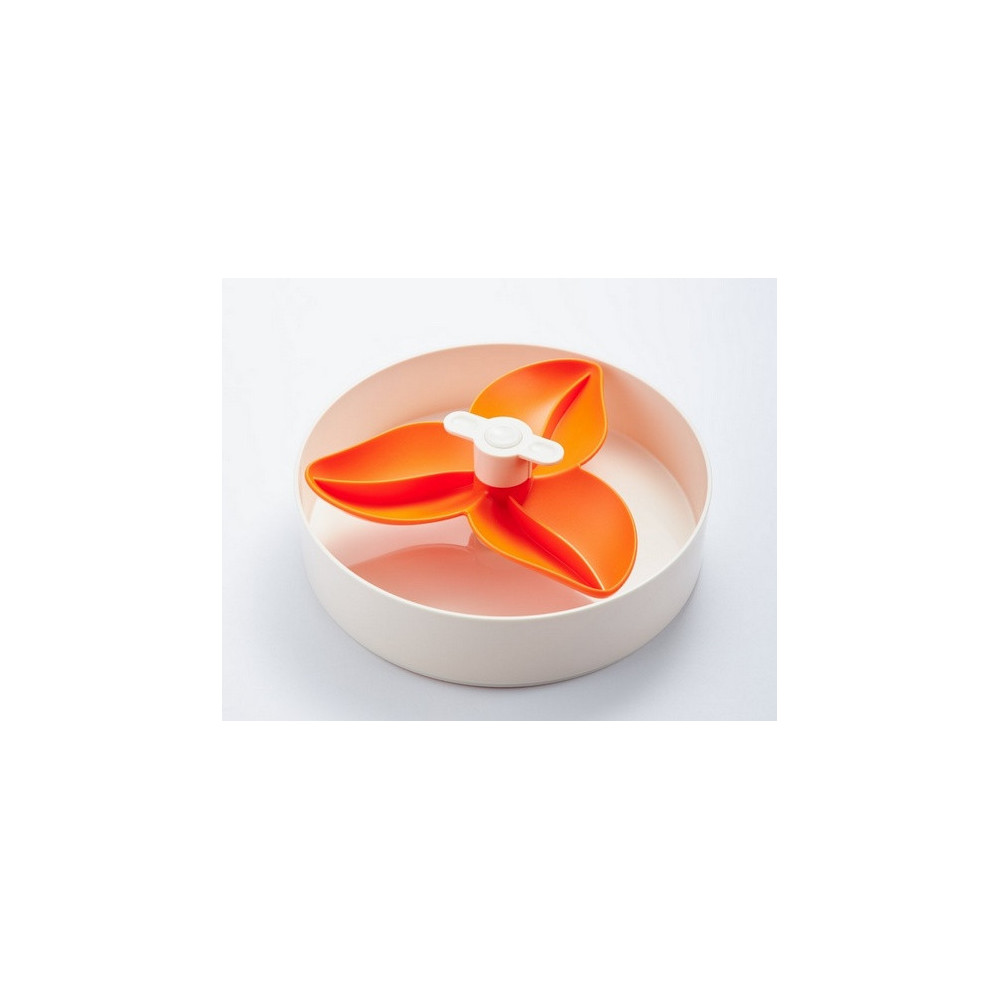 Spin Interaktywna miska Flower/Spin biało-pomarańczowa