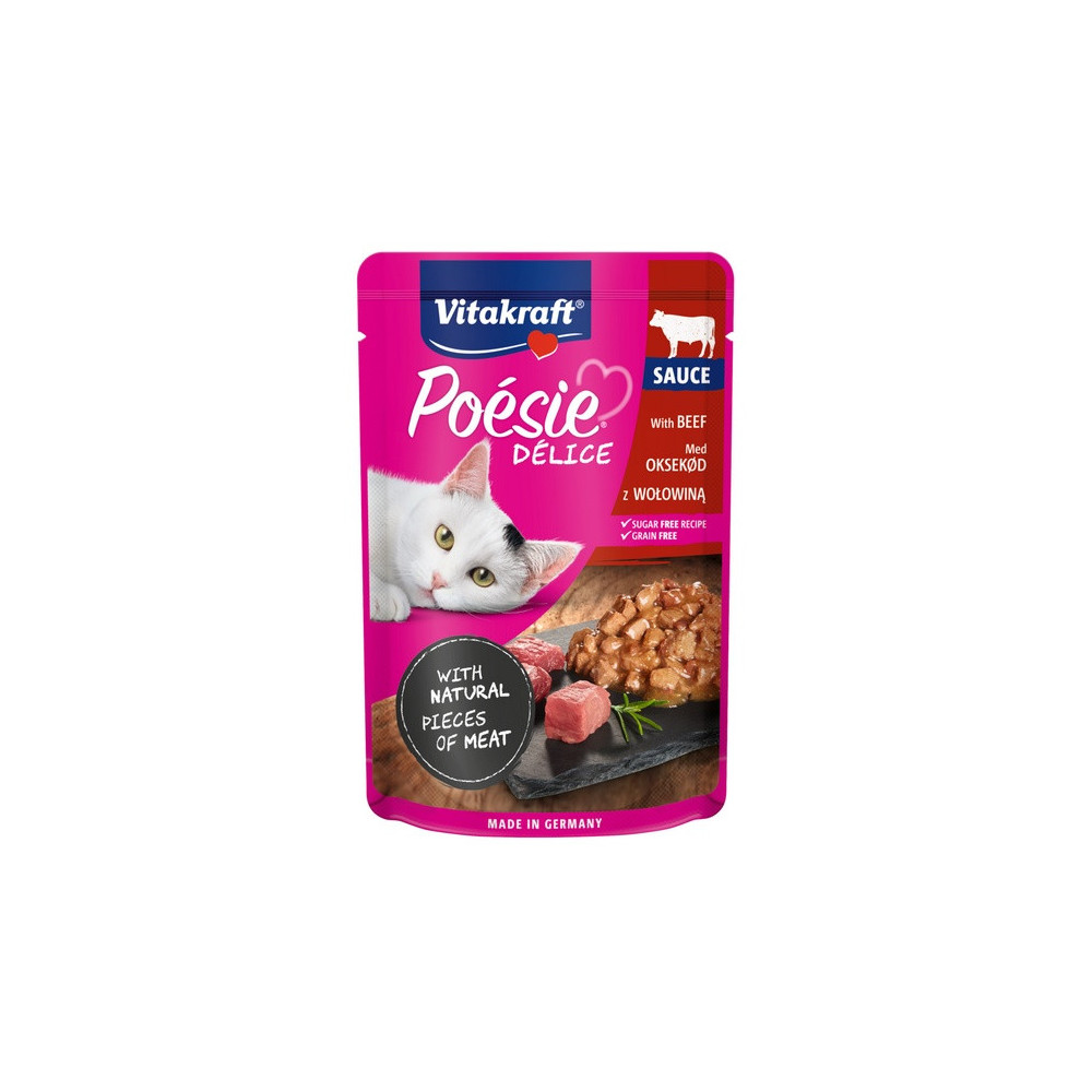 Vitakraft Poesie Deli Sauce wołowina saszetka 85g