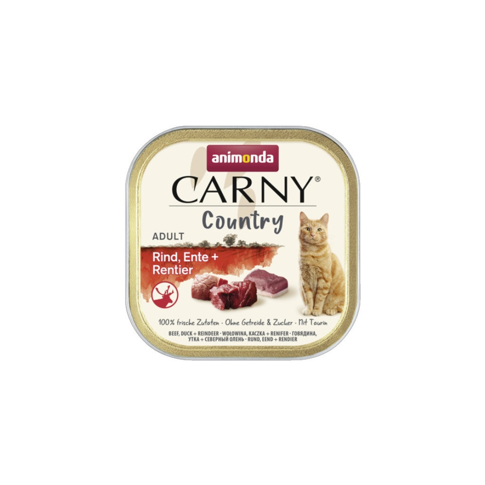 Animonda Carny Country Adult Wołowina, Kaczka i Renifer tacka 100g