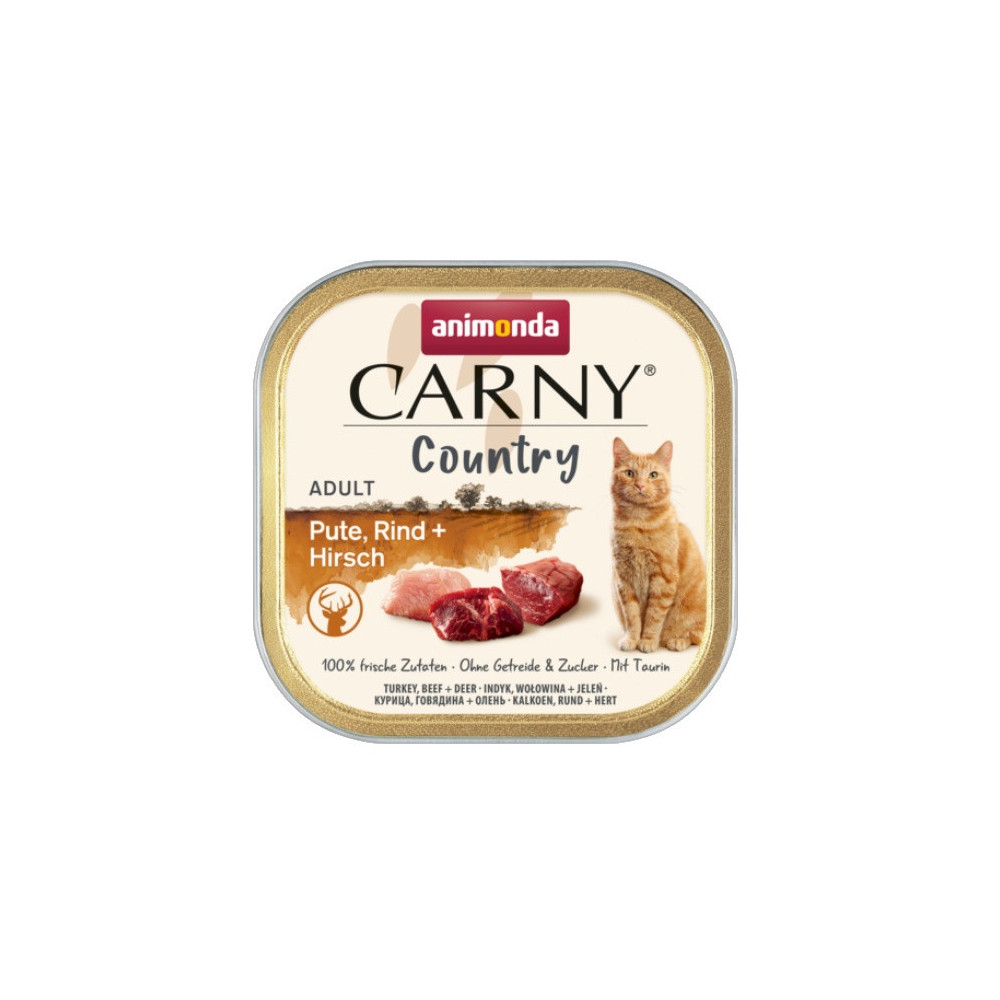 Animonda Carny Country Adult Indyk, Wołowina i Jeleń tacka 100g
