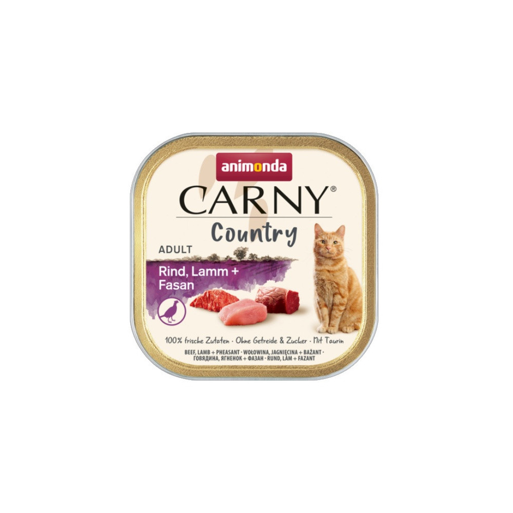 Animonda Carny Country Adult Wołowina, Jagnięcina i Bażant tacka 100g