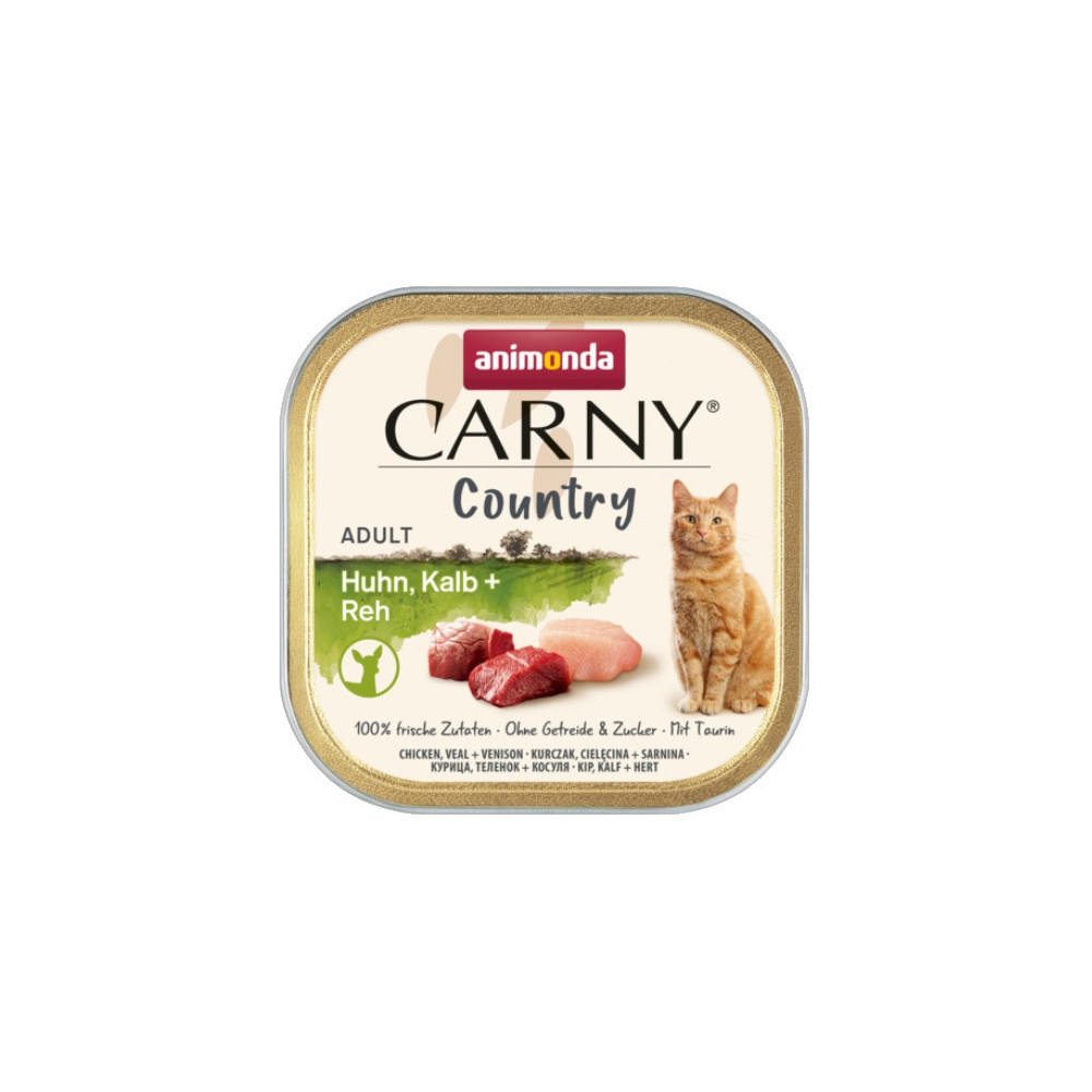 Animonda Carny Country Adult Kurczak, Cielęcina i Sarnina tacka 100g