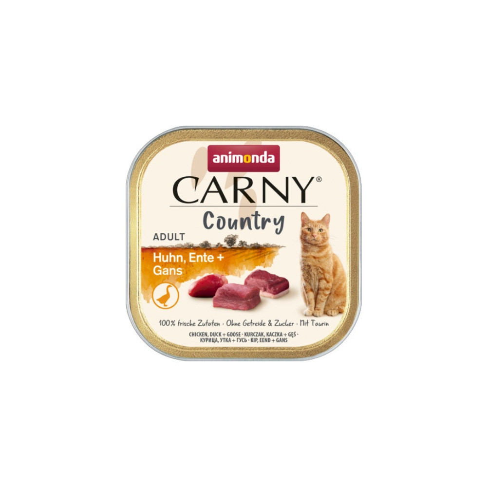 Animonda Carny Country Adult Kurczak, Kaczka i Gęś tacka 100g