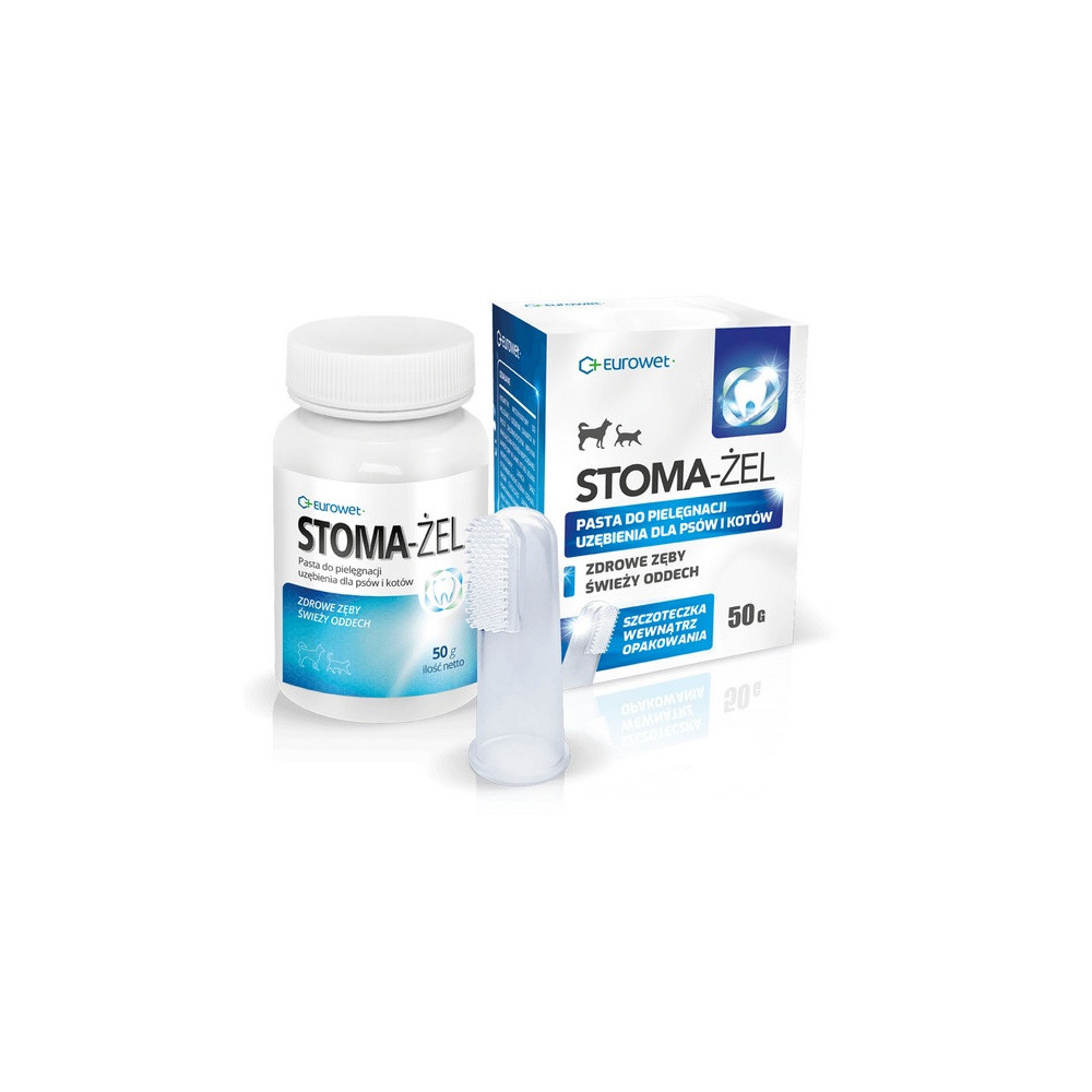 Stoma-żel - pasta do pielęgnacji uzębienia psów i kotów 50g + szczoteczka