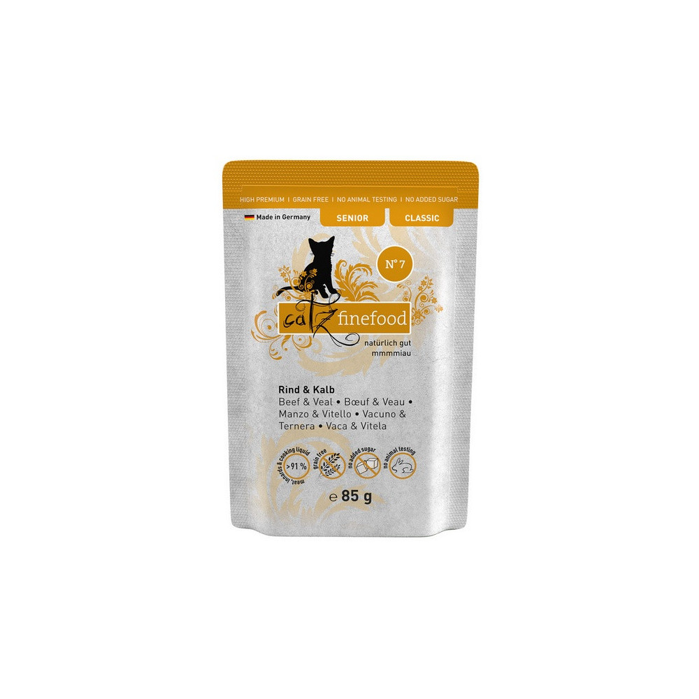 Catz Finefood Classic Senior N.07 Wołowina i cielęcina saszetka 85g