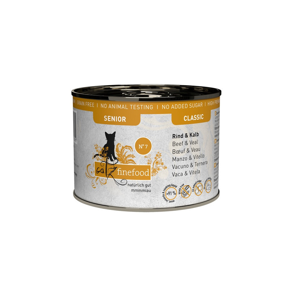 Catz Finefood Classic Senior N.07 Wołowina i cielęcina puszka 200g