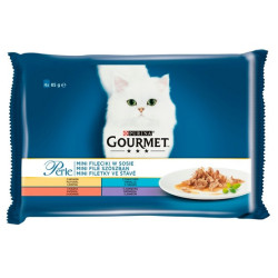 Gourmet Perle Indyk/Kaczka/Tuńczyk/Jagnięcina w sosie saszetki 4x85g