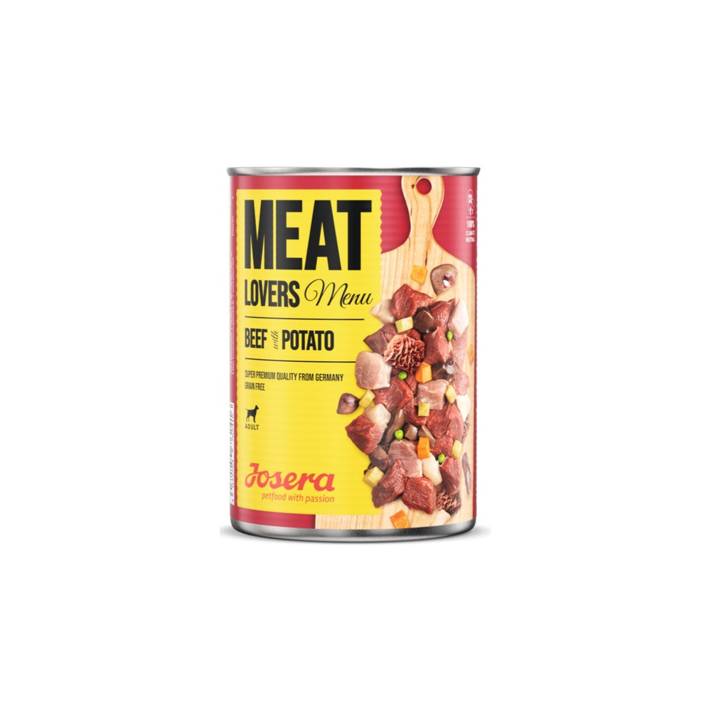 Josera Meat Lovers Menu Wołowina z ziemniakami puszka 400g