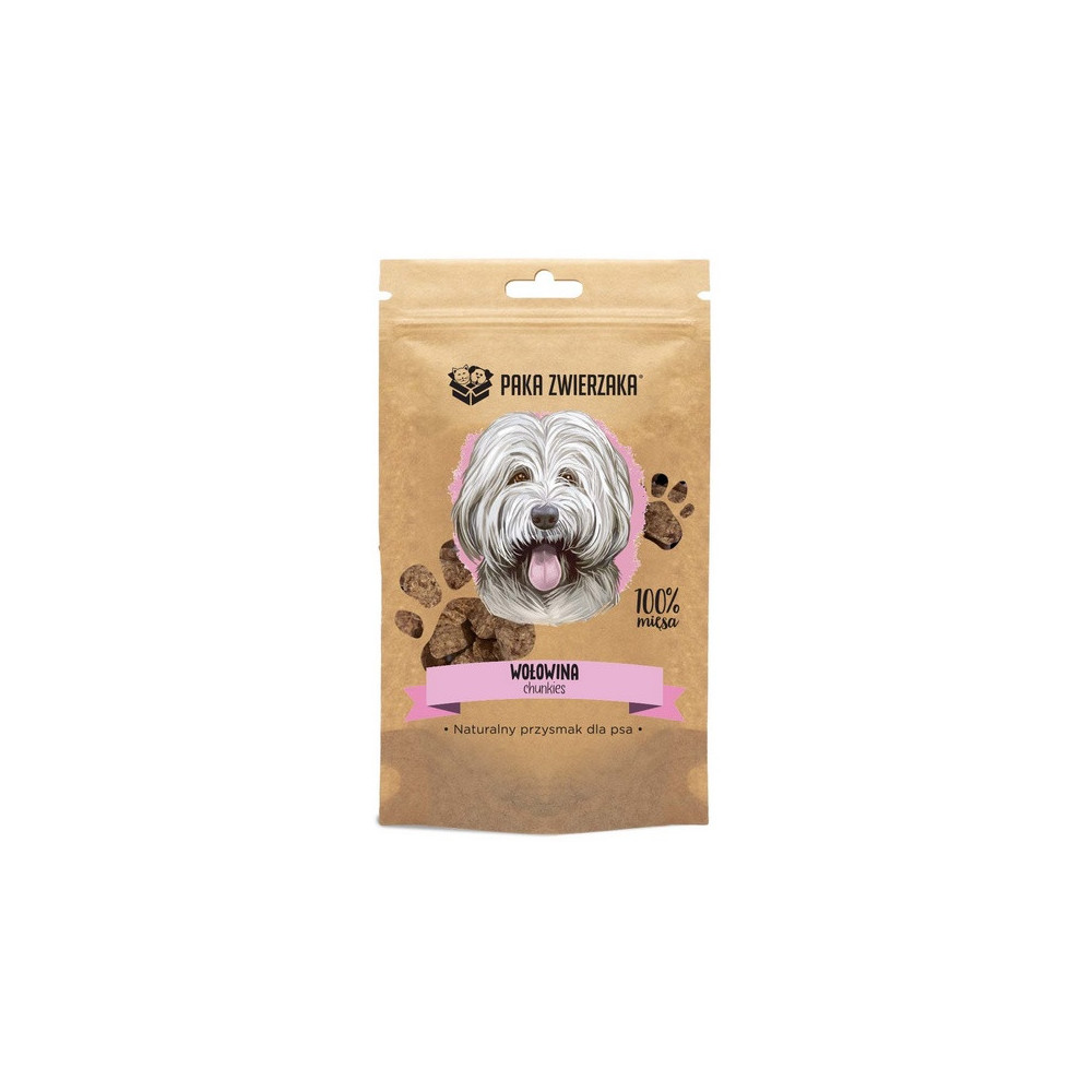 Paka Zwierzaka Chunkies Wołowina 100% 70g