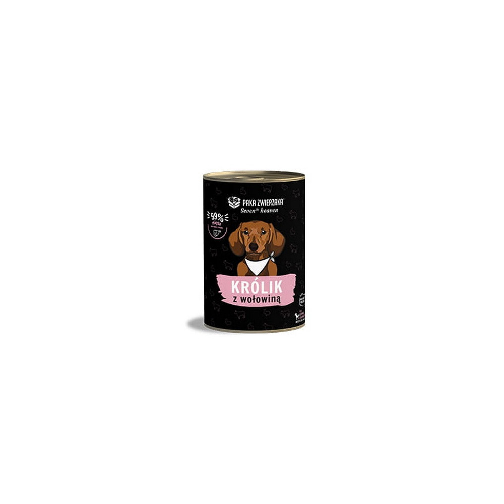 Paka Zwierzaka Seventh Heaven Rabbit & Beef puszka 400g